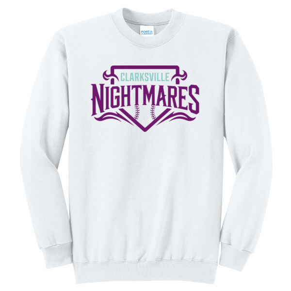 Clarksville Nightmares - Core Fleece Crewneck Sweatshirt Thumbnail