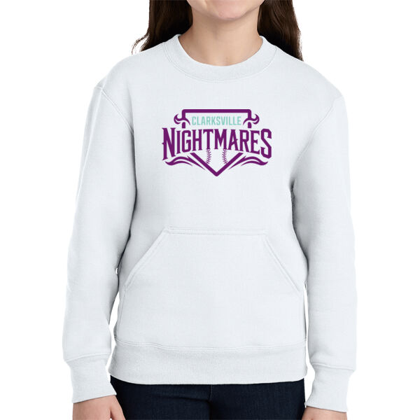 Clarksville Nightmares - Youth Core Fleece Crewneck Pocket Sweatshirt Thumbnail