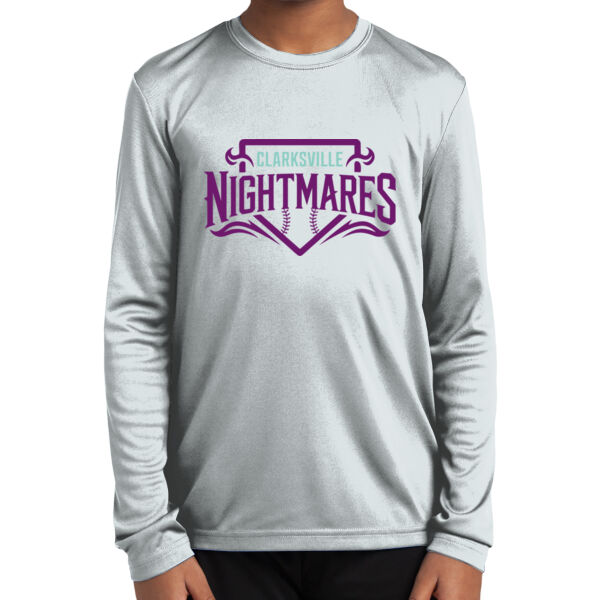 Clarksville Nightmares - Youth Long Sleeve PosiCharge ® Competitor Tee Thumbnail