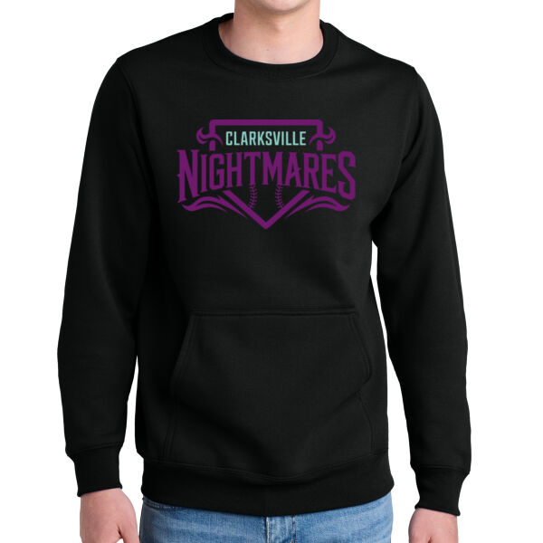 Clarksville Nightmares + Custom Names  - Core Fleece Crewneck Pocket Sweatshirt Thumbnail