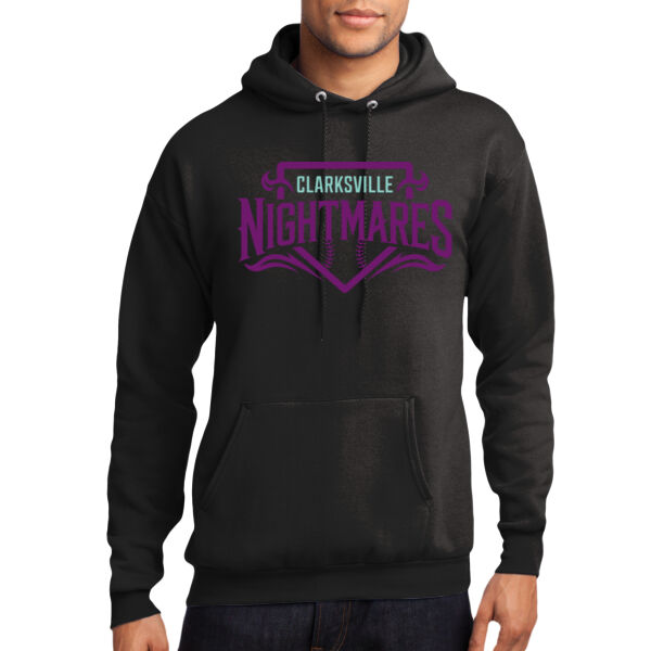 Clarksville Nightmares + Custom Names  - Core Fleece Pullover Hooded Sweatshirt Thumbnail