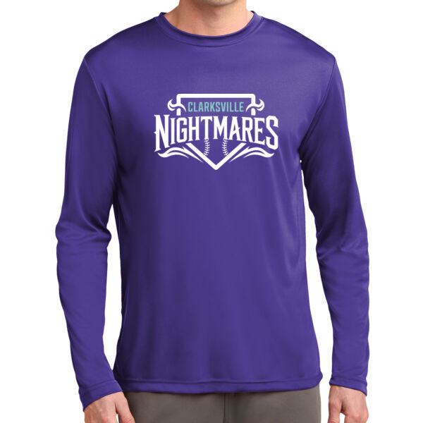 Clarksville Nightmares + Custom Names  - Long Sleeve PosiCharge ® Competitor Tee 2 Thumbnail