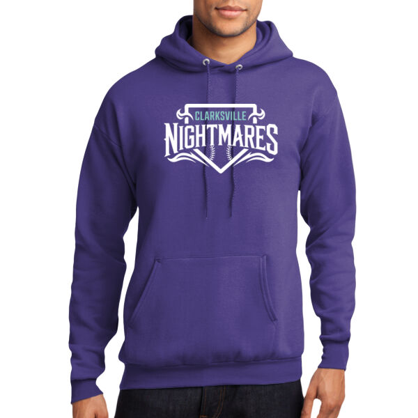 Clarksville Nightmares + Custom Names  - Core Fleece Pullover Hooded Sweatshirt 2 Thumbnail